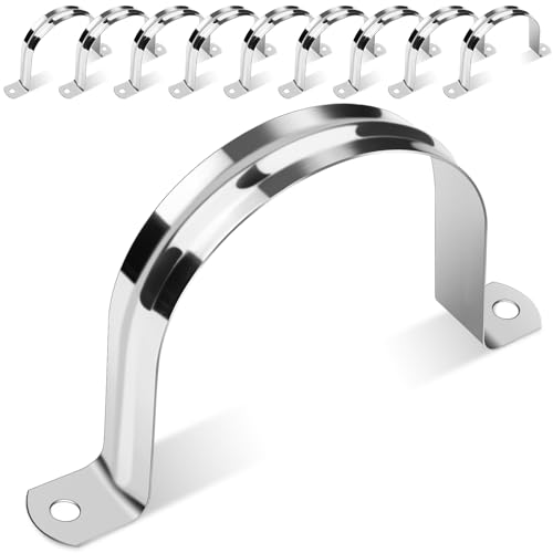 Caianwin Edelstahl Rohrschellen 80mm, 10 Stück, Silber von Caianwin