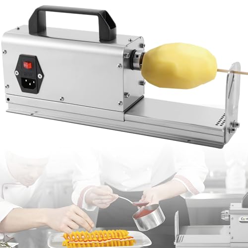 3-in-1 Elektrischer Tornado-Kartoffelschneider, automatischer Spiral-Kartoffelschneider aus Edelstahl, Drehschneider für den gewerblichen Gebrauch, Drehgeschwindigkeit: 200 U/min, 40 W 3-in-1 Elektrischer Tornado-Kartoffelschneider, automatischer Spiral-Kartoffelschneider aus Edelstahl, Drehschneider für den gewerblichen Gebrauch, Drehgeschwindigkeit: 200 U/min, 40 W von Caibendss