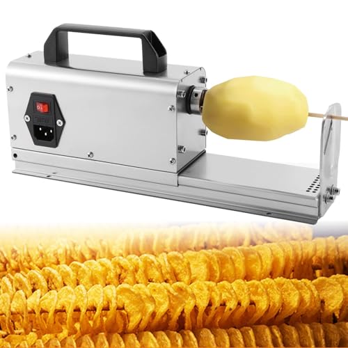 3-in-1-Kartoffelschneider für den gewerblichen Gebrauch, elektrischer Tornado-Kartoffelspiralschneider aus Edelstahl, gedrehter Kartoffelschneider für Kartoffeln, Karotten, Äpfel, 200 U/min, 40 W 3-in-1-Kartoffelschneider für den gewerblichen Gebrauch, elektrischer Tornado-Kartoffelspiralschneider aus Edelstahl, gedrehter Kartoffelschneider für Kartoffeln, Karotten, Äpfel, 200 U/min, 40 W von Caibendss