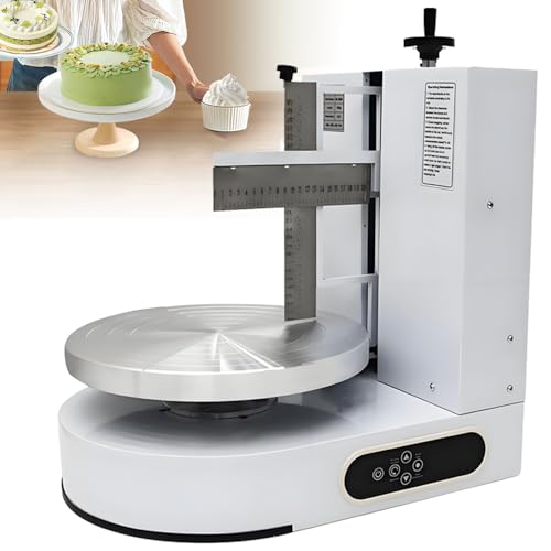 4-12 Zoll Kuchencreme-Verteilmaschine, Kuchenglasurmaschine, 200 W automatische Creme-Verteilmaschine mit verstellbarem Spatel und LED-Anzeige, 60-320 U/min,White 4-12 Zoll Kuchencreme-Verteilmaschine, Kuchenglasurmaschine, 200 W automatische Creme-Verteilmaschine mit verstellbarem Spatel und LED-Anzeige, 60-320 U/min,White von Caibendss