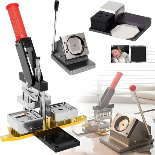 80 * 80mm Magnetherstellungsmaschine, Fotomagnet-Pressmaschine, Kühlschrankmagnet-Button-Abzeichen-Herstellungsmaschine,6.35 * 6.35cm2.5 * 2.5in-120Setofmaterials von Caibendss