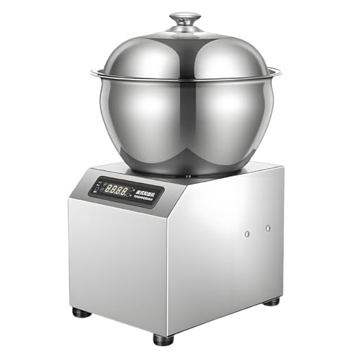 Caibendss 2200 W kommerzieller Teigmacher, professioneller Spiralteigmixer, Abnehmbarer Teigmixer in Beckenform mit Doppelrotation und Timer für Restaurant-Pizzeria-Bäckereien 8KG von Caibendss