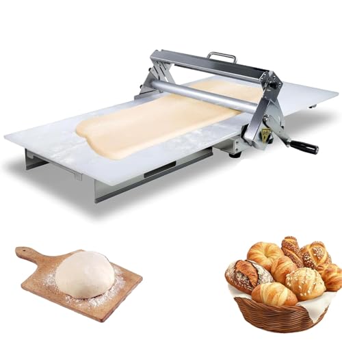 Faltbare Teigausrollmaschine12"/15.5"Manuelle Teigausrollmaschine, Kompakte Teigausrollmaschine Edelstahl Teigmaschine (1 Scrolling Panel),Homeuse von Caibendss
