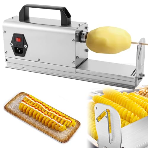 Halbautomatischer elektrischer Kartoffelschneider, 3-in-1 elektrische Tornado-Kartoffelschneidemaschine aus Edelstahl, 40 W, für Gewerbe und Haushalt Halbautomatischer elektrischer Kartoffelschneider, 3-in-1 elektrische Tornado-Kartoffelschneidemaschine aus Edelstahl, 40 W, für Gewerbe und Haushalt von Caibendss