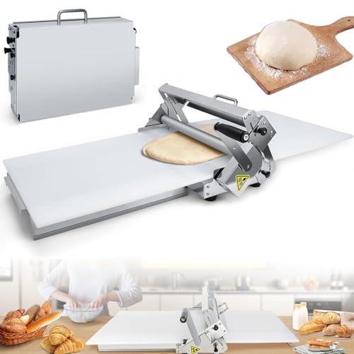 Klappbare Teigausrollmaschine(12"/15.5")，Manuelle Teigausrollmaschine，Tischausrollmaschine (1 Rollbrett) zur Herstellung von Karamellkruste, Pizzateig,Homeuse von Caibendss