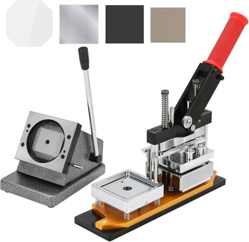 Kühlschrank-Fotomagnet-Maker, DIY-Fotomagnet-Pressset für selbstgemachte Anstecker,6.35 * 6.35cm2.5 * 2.5in-1000Setofmaterials von Caibendss