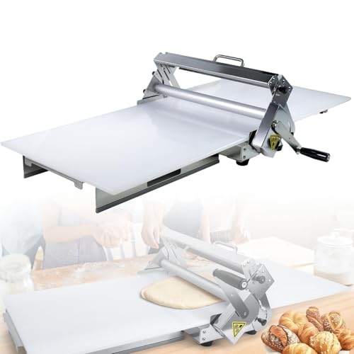 Manuelle Teigausrollmaschine aus Edelstahl, klappbare Teigausrollmaschine, kompakte Teigausrollmaschine für Bäckerei und Pizza, mit einstellbarer Dicke, (1 Scrolling Panel),Homeuse von Caibendss