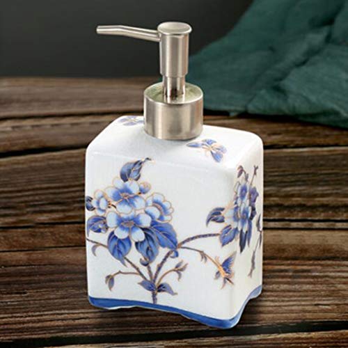 Klassische Blaue und weiße kreative Keramik Seifenspender mit Pumpe Hand Sanitizer Flasche Lotion Jar Flüssig Flasche Haushalt for Badezimmer von Caihongwei