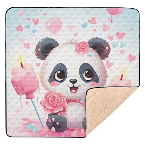 Baby-Gymnastik- und Aktivitätsmatte mit niedlichem Panda-Blumen-Design, für den Boden, leicht, für Babys, Kinder, Kleinkinder, Kleinkinder, 127 x 127 cm Baby-Gymnastik- und Aktivitätsmatte mit niedlichem Panda-Blumen-Design, für den Boden, leicht, für Babys, Kinder, Kleinkinder, Kleinkinder, 127 x 127 cm von Caihoyu