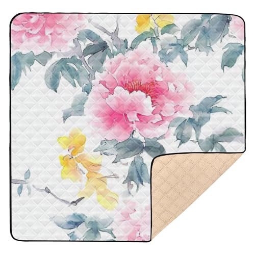 Baby-Spielmatte aus weichem Schaumstoff, Motiv: Blumen, Vögel, 1_2, für Boden, wasserabweisend, für Babys, Kinder, Kleinkinder, Kleinkinder, 127 x 127 cm Baby-Spielmatte aus weichem Schaumstoff, Motiv: Blumen, Vögel, 1_2, für Boden, wasserabweisend, für Babys, Kinder, Kleinkinder, Kleinkinder, 127 x 127 cm von Caihoyu