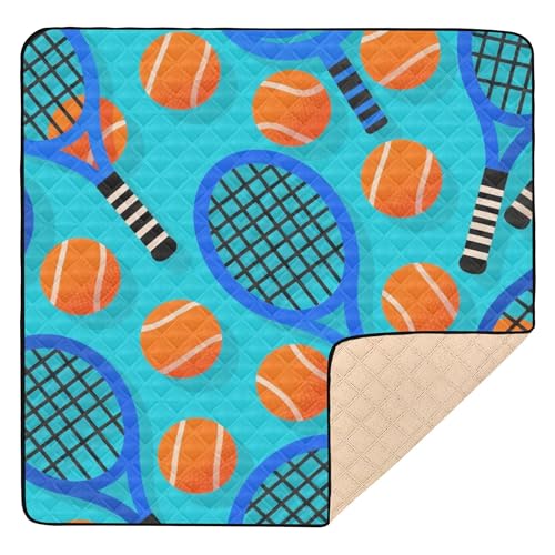 Fitness- und Aktivitätsmatte für den Boden, leichte Bauch- und Krabbelmatte für Babys, Kleinkinder, 127 x 127 cm von Caihoyu
