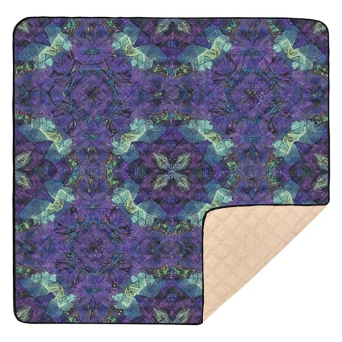 Rutschfeste Baby-Gymnastik- und Aktivitätsmatte für drinnen und draußen, leicht, für Babys, Kinder, Kleinkinder, Kleinkinder, 127 x 127 cm, Violett Rutschfeste Baby-Gymnastik- und Aktivitätsmatte für drinnen und draußen, leicht, für Babys, Kinder, Kleinkinder, Kleinkinder, 127 x 127 cm, Violett von Caihoyu
