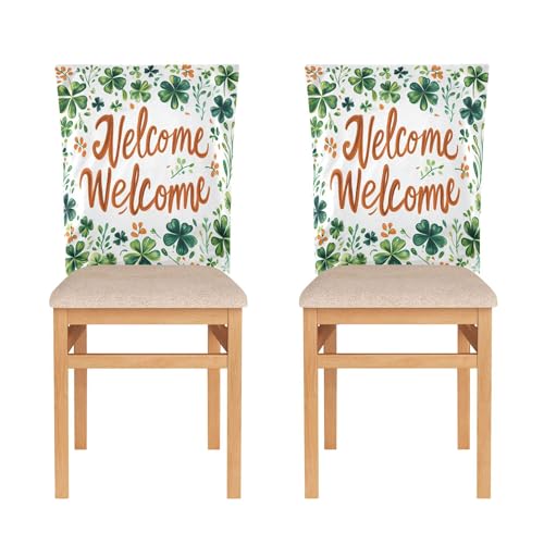 Stuhlbezug für Familientreffen Stuhlbezug für Hochzeit waschbar einfach zu setzen/entfernen Stuhlabdeckung 2er-Pack St. Patrick's Welcome Stuhlbezug für Familientreffen Stuhlbezug für Hochzeit waschbar einfach zu setzen/entfernen Stuhlabdeckung 2er-Pack St. Patrick's Welcome von Caihoyu