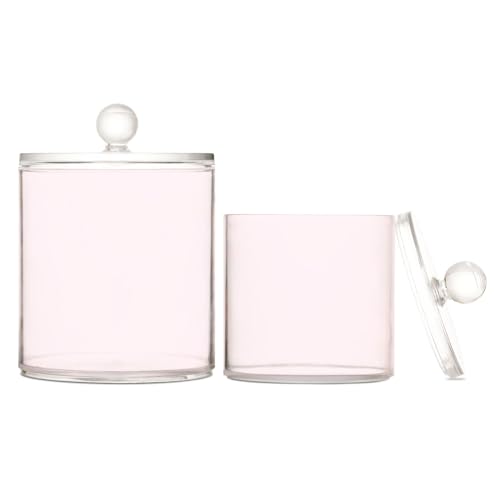 Süßigkeiten-Organizer aus Kunststoff, mit Deckel, Badezimmer-Utensilien, dekorative Aufbewahrungsbehälter für Wattestäbchen, Wattepad, Lavendel, Rosa, 2 Stück Süßigkeiten-Organizer aus Kunststoff, mit Deckel, Badezimmer-Utensilien, dekorative Aufbewahrungsbehälter für Wattestäbchen, Wattepad, Lavendel, Rosa, 2 Stück von Caihoyu