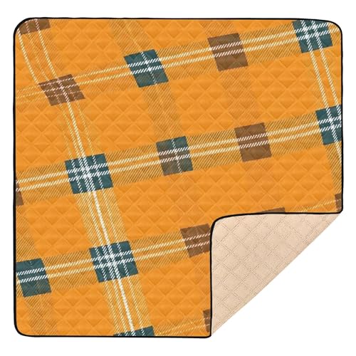 Tangerine White Gingham-Muster, weiche, dicke Baby-Gymnastik- und Aktivitätsmatte für den Boden, 1-teilige Bauch-Aktivitätsmatte für Babys, Kleinkinder, 127 x 127 cm Tangerine White Gingham-Muster, weiche, dicke Baby-Gymnastik- und Aktivitätsmatte für den Boden, 1-teilige Bauch-Aktivitätsmatte für Babys, Kleinkinder, 127 x 127 cm von Caihoyu