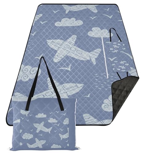 Wasserdichte Outdoor-Decke für Gras, für Kinder, Sommergeschenk, nahtlos, Flugzeuge, Wolke, kindlich von Caihoyu