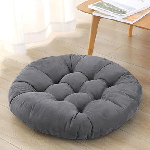2Er Pack Bodenkissen, Runde Große Sitzkissen Für Erwachsene, Getuftetes Cordkissen Für Tatami Wohnzimmer B,1 von Caikbms
