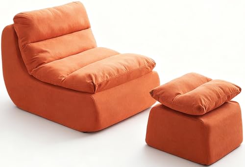 Caikbms Sitzsack, Memory Foam Sitzsack Für Erwachsene, Einzelsofa Mit Hoher Rückfederung, Bodenstuhl Für Kleine Räume Vakuumkompressionssofa, Geeignet Für Schlafzimmer Und Wohnzimmer F von Caikbms