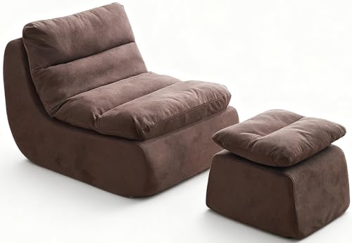 Caikbms Sitzsack, Memory Foam Sitzsack Für Erwachsene, Einzelsofa Mit Hoher Rückfederung, Bodenstuhl Für Kleine Räume Vakuumkompressionssofa, Geeignet Für Schlafzimmer Und Wohnzimmer G von Caikbms