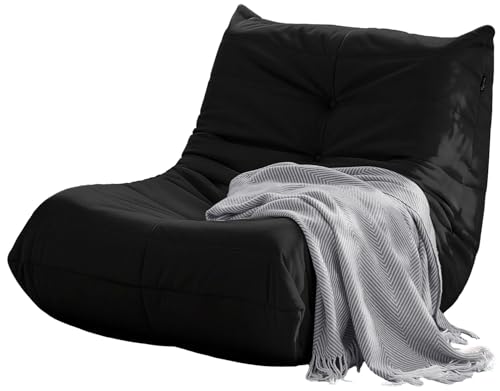 Caikbms Sitzsack, großes Sitzsacksofa für Erwachsene, Sitzsack für Teenager, hochdichter Komfortschaum, Sitzsack für Wohnzimmer oder Schlafzimmer A,Single von Caikbms