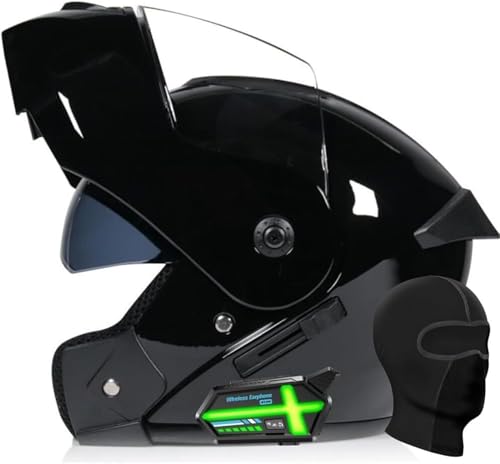 Caimcie Bluetooth-Modularhelm für Motorradfahrer, hochklappbarer Integralhelm, ECE/DOT-zugelassener Doppelvisierhelm mit Mikrofon und Lautsprecher für Touren- und Rennfahrten B,L=58-59cm Caimcie Bluetooth-Modularhelm für Motorradfahrer, hochklappbarer Integralhelm, ECE/DOT-zugelassener Doppelvisierhelm mit Mikrofon und Lautsprecher für Touren- und Rennfahrten B,L=58-59cm von Caimcie