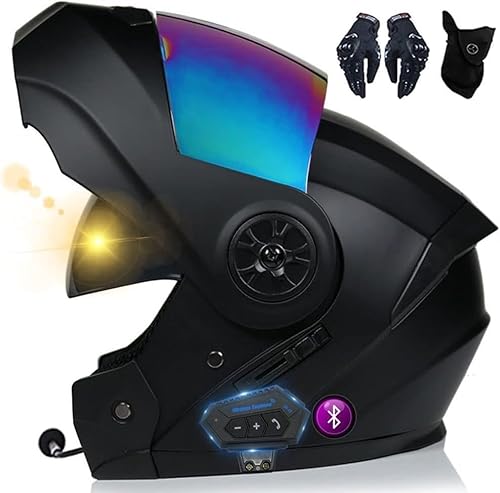 Caimcie Bluetooth-Motorrad-Modulhelm, hochklappbarer Fronthelm, ECE/DOT-geprüft, integrierte Doppelvisiere, hochfeste Schale, bequemes und atmungsaktives Futter F,M=57-58cm Caimcie Bluetooth-Motorrad-Modulhelm, hochklappbarer Fronthelm, ECE/DOT-geprüft, integrierte Doppelvisiere, hochfeste Schale, bequemes und atmungsaktives Futter F,M=57-58cm von Caimcie