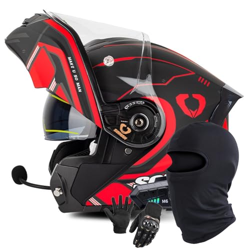 Caimcie Klappbarer Modularer Helm Integralhelm Motorrad Mit Doppelvisier DOT/ECE Genehmigt Motorrad Integrierter Helm Rollerhelm Motocross Helm for Damen Herren G,4XL/67-68CM Caimcie Klappbarer Modularer Helm Integralhelm Motorrad Mit Doppelvisier DOT/ECE Genehmigt Motorrad Integrierter Helm Rollerhelm Motocross Helm for Damen Herren G,4XL/67-68CM von Caimcie