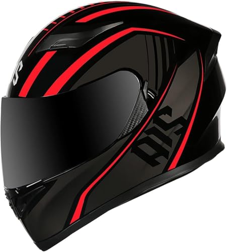 Caimcie Leichter Integralhelm für Motorradfahrer und Straßenfahrer mit klarer/getönter Sonnenblende, bequemer Unisex-Motorrad-Mopedhelm für Erwachsene, DOT/ECE-geprüft H,XXXL=64-65cm Caimcie Leichter Integralhelm für Motorradfahrer und Straßenfahrer mit klarer/getönter Sonnenblende, bequemer Unisex-Motorrad-Mopedhelm für Erwachsene, DOT/ECE-geprüft H,XXXL=64-65cm von Caimcie