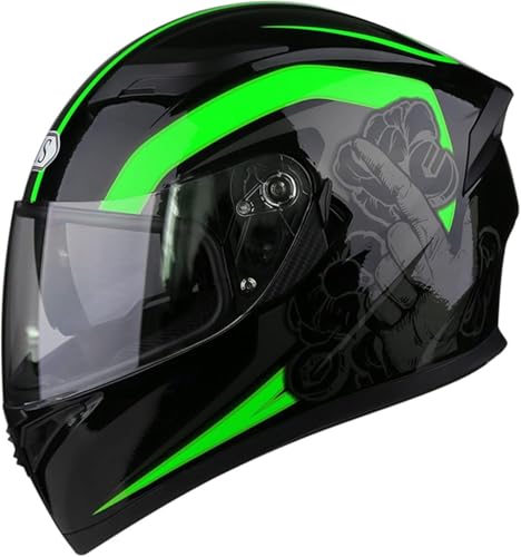 Caimcie Leichter Integralhelm für Motorradfahrer und Straßenfahrer mit klarer/getönter Sonnenblende, bequemer Unisex-Motorrad-Mopedhelm für Erwachsene, DOT/ECE-geprüft K,M=54-57cm Caimcie Leichter Integralhelm für Motorradfahrer und Straßenfahrer mit klarer/getönter Sonnenblende, bequemer Unisex-Motorrad-Mopedhelm für Erwachsene, DOT/ECE-geprüft K,M=54-57cm von Caimcie