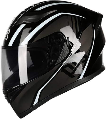 Caimcie Leichter Integralhelm für Motorradfahrer und Straßenfahrer mit klarer/getönter Sonnenblende, bequemer Unisex-Motorrad-Mopedhelm für Erwachsene, DOT/ECE-geprüft Q,XXL=62-63cm Caimcie Leichter Integralhelm für Motorradfahrer und Straßenfahrer mit klarer/getönter Sonnenblende, bequemer Unisex-Motorrad-Mopedhelm für Erwachsene, DOT/ECE-geprüft Q,XXL=62-63cm von Caimcie
