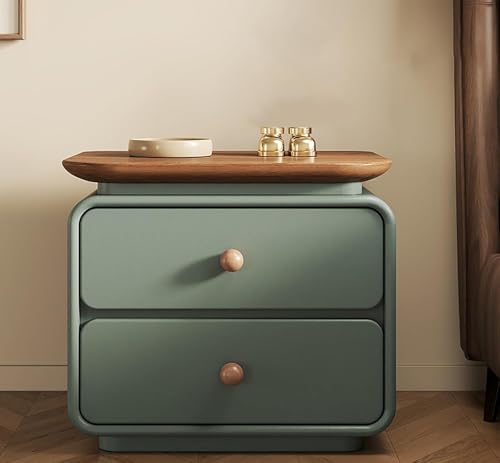 Caimcie Moderner Nachttisch aus Massivholz mit 2 Schubladen, Beistelltisch mit Aufbewahrung und Kunstlederoberfläche für Schlafzimmer, Wohnzimmer, Sofa, Flur, Schlafsaal G,40cm Caimcie Moderner Nachttisch aus Massivholz mit 2 Schubladen, Beistelltisch mit Aufbewahrung und Kunstlederoberfläche für Schlafzimmer, Wohnzimmer, Sofa, Flur, Schlafsaal G,40cm von Caimcie