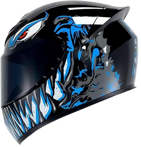 Caimcie Motorrad-Integralhelm, Klapphelm mit Visier, Belüftungsdesign, modischer Moped-Chopper-Helm Unisex, DOT/ECE-geprüft L,XL=61-62cm von Caimcie