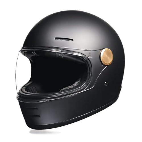 Caimcie Retro Cruise Integralhelm für Motorradfahrer, Herren und Damen, Vier-Jahreszeiten-Schutzhelm, Unisex-Helm, modular, ECE/DOT-Zertifizierung D,XXL=61-62cm von Caimcie