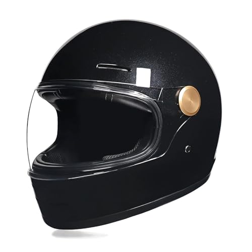 Caimcie Retro Cruise Integralhelm für Motorradfahrer, Herren und Damen, Vier-Jahreszeiten-Schutzhelm, Unisex-Helm, modular öffenbar, ECE/DOT-Zertifizierung A,L=57-58cm von Caimcie