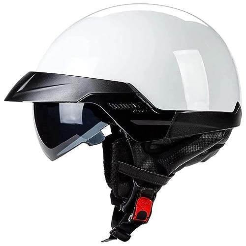 Caimcie Retro Motorcycle Half Helmet for Men and Women Jethelm Für Cruiser Chopper Biker Moped DOT/ECE-Zulassung Half Shell with Visor Open Helmet D,XL/61-62CM Caimcie Retro Motorcycle Half Helmet for Men and Women Jethelm Für Cruiser Chopper Biker Moped DOT/ECE-Zulassung Half Shell with Visor Open Helmet D,XL/61-62CM von Caimcie