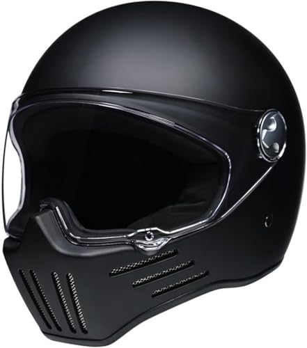 Caimcie Retro-inspirierter Integralhelm für Motorradfahrer, DOT/ECE-Zertifiziert, geeignet für Unisex B,L=57-58cm Caimcie Retro-inspirierter Integralhelm für Motorradfahrer, DOT/ECE-Zertifiziert, geeignet für Unisex B,L=57-58cm von Caimcie