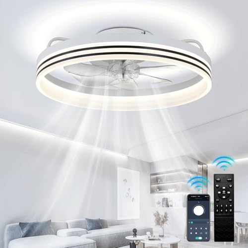 Cainjiazh Ventilator Deckenleuchte,LED Deckenventilator mit Beleuchtung,3 Farbtemperatur und 6 Geschwindigkeiten Deckenventilator mit Lampe,Fernbedienung Dimmbar Ventilator Deckenlampe Für Wohnzimmer von Cainjiazh