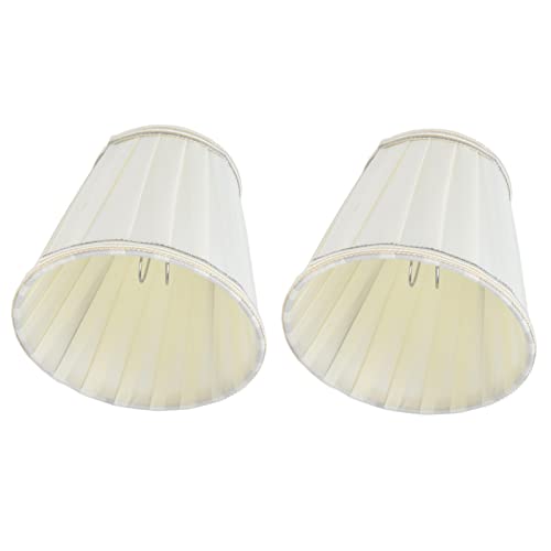 Doppelter kleiner Lampenschirm, leichtes Material verschleißfester doppelter kleiner Lampenschirm Clip On Bulb für Kronleuchter Lampe für Tischlampe für Wandlampe(PX33) von Caiqinlen
