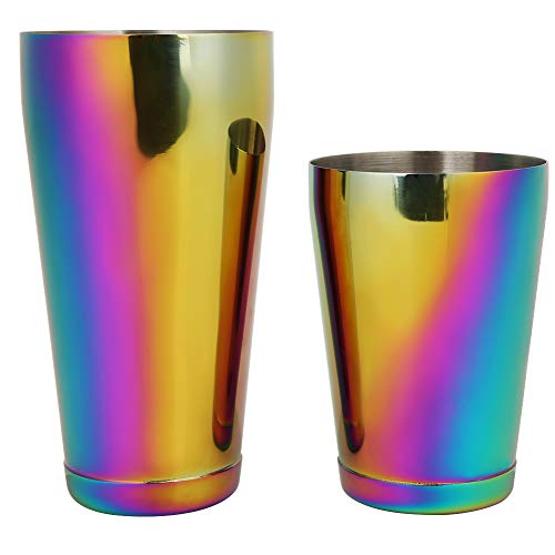 Shaker Flaschen Ghost Shaker Flaschen Shaker Set Cocktail Shaker Set Bartending Kit Barkeeper Kit Boston Shaker Shaker Tin Bar Set, Stilvoller Bunter Edelstahl Boston Cocktail Shaker Mixing Shaker von Caiqinlen