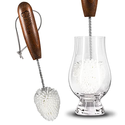 CairnCleaner Whiskey Probierglaspinsel - Auch für Weingläser und Sektgläser, dunkles Hartholz von Cairn Craft