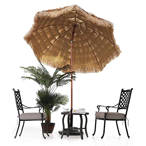 Caixia Runder Terrassenschirm Marktschirm Für Garten, Tisch, Neigbar, Mit 8 Streben, Stabile Mittelsäule Aus Metall, Sonnenschirm Ø210cm, Höhe 210cm von Caixia