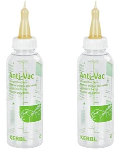 Anti-Vac Lämmerflasche Tränkeflasche Trinkflasche Aufzuchtflasche für Lämmer Lämmchen (2 Flaschen komplett) von Cajou