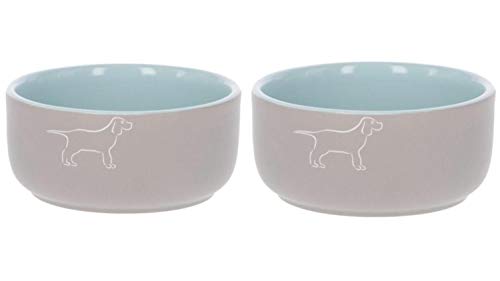 Cajou 2 er Set Keramiknapf für Hunde Dog Spirit - Futternapf und Wassernapf für Hunde (2 x 1000 ml) von Cajou