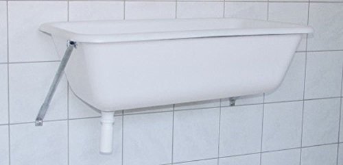 Cajou Spülwanne Spülbecken Spülwanne Waschtrog Waschwanne Badewanne auch für Hunde Handwaschbecken Waschbecken (mit Wandkonsole, 100 Liter) von Cajou