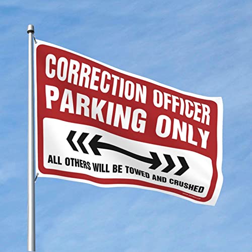 Bar Man Cave Decor Correction Officer Parking Only Flag Fall Dekorationen Outdoor Dekor für Schlafzimmer (Größe: 30 x 45 cm) von CakJuice
