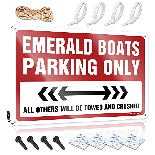Blechschilder Camping Rules Smaragd Boote Parking Only Blechschild Pool Dekorationen Outdoor Geschenke für Heimdekoration (Größe: 20 x 30 cm) von CakJuice
