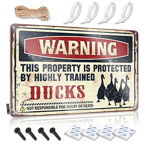 CakJuice Blechschild, lustiges Schild mit Aufschrift "Warning This Property is Protected by A Highly Trained Dute", cooles Poster für Jungs, Poolschilder und Dekoration für den Außenbereich (Größe: 30 CakJuice Blechschild, lustiges Schild mit Aufschrift "Warning This Property is Protected by A Highly Trained Dute", cooles Poster für Jungs, Poolschilder und Dekoration für den Außenbereich (Größe: 30 von CakJuice