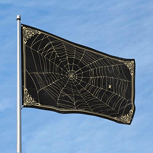 CakJuice Lustige Halloween-Flagge Gothic Spinnennetz Flagge Vintage Bar Dekor Outdoor Veranda Dekor (Größe: 60 x 90 cm) von CakJuice