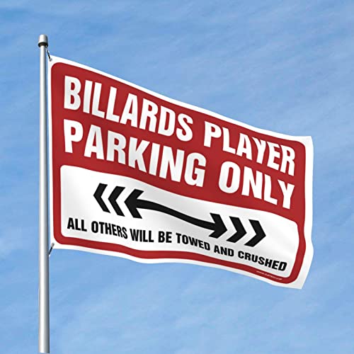 CakJuice Outdoor Bar Decor Billards Player Parking Only Flag Girls Room Decor Flaggen für Zimmer Teen Mädchen (Größe: 30 x 45 cm) von CakJuice