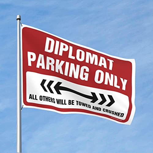 CakJuice Poster für Studentenwohnheim, Diplomat, Parkplatz, Flagge, Herbstgarten, Poster für Studentenwohnheim (Größe: 120 x 180 cm) von CakJuice